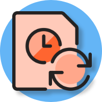 Icon depicting workflow efficiencies